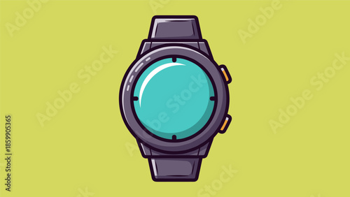 Stylish Smartwatch with Teal Screen and Sleek Design.