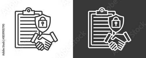 Privacy Icon Set Vector Collection Isolated In Black And White