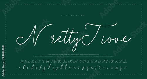 letter design with signature font style