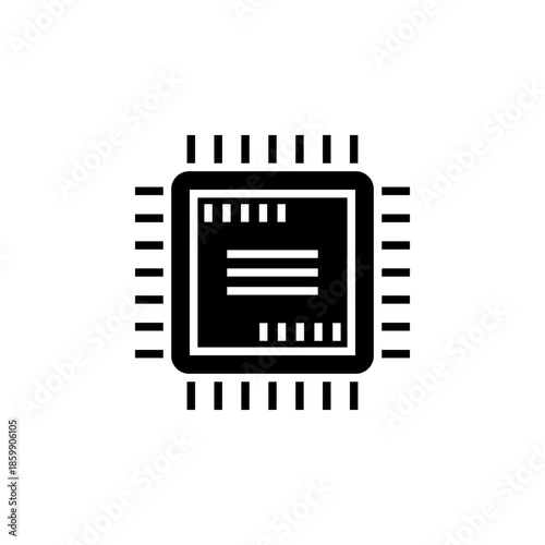 Processor CPU vector illustration icon