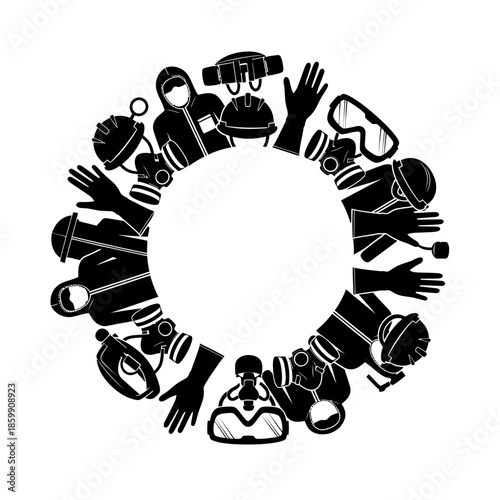 Diverse People Joining Hands Together in Circle.