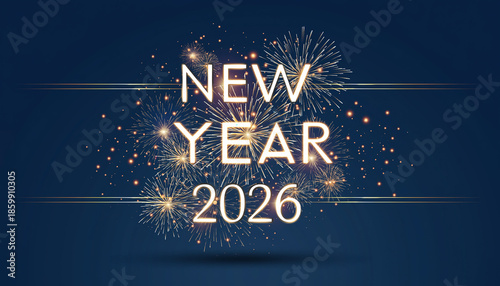 Celebrate New Year's 2026 with vibrant fireworks display