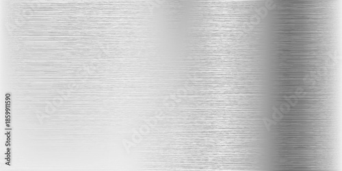 White grey metal technology horizontal background with polished and brushed texture. White grey metal texture background, foil texture, shiny and metallic steel gradient template.