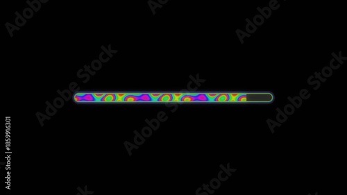 Progressbar animation for video editing tool with colorful design and smooth transitions for user interface display