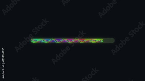 Progressbar animation for video cutting and editing displayed on a dark background