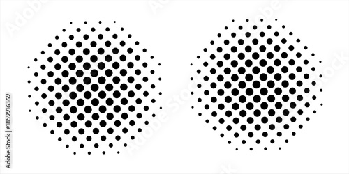 Set of black halftone dots backgrounds. vector modern dots halftone,Pop art comic style gradient circle halftone set Vector isolated on white background dots pattern. dots circle