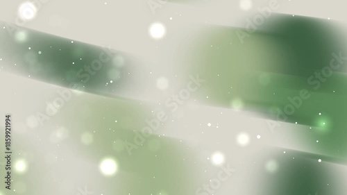 Blurry green abstract background with some glowing dots
