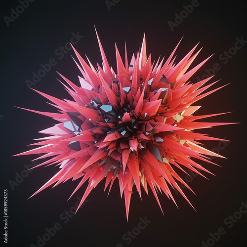 A vibrant digital explosion of fractured lines and geometric shards, symbolizing structural collapse, chaos, and overwhelming visual noise, chaos, complexity, fragmented