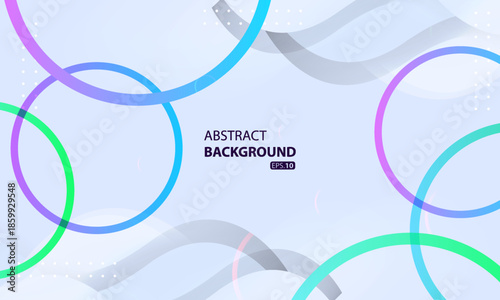 Abstract Background with Colorful Gradient Circles