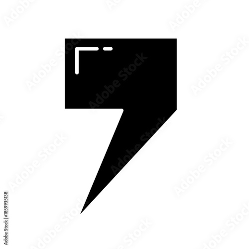 comma vector on white background