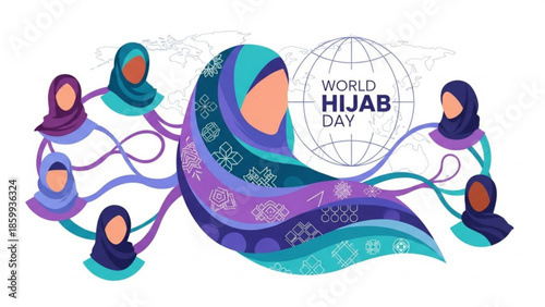 Celebrating diversity and unity on World Hijab Day with women embracing their cultural heritage
