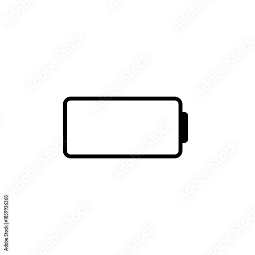 battery indicator level icon. battery user interface design. battery level icon silhouette. no battery symbol