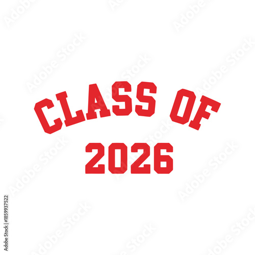 Class of 2026 graduation announcement design Vector