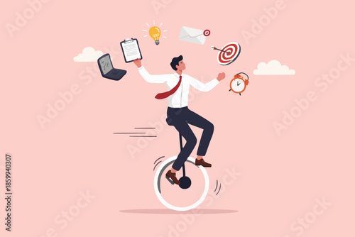 Man Balancing Work Life