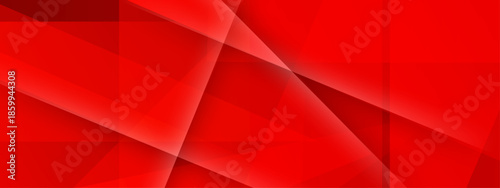 Geometric red background pattern with shades and light