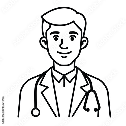 Doctor silhouette collection. Medical officer silhouette vector illustration isolated on a white background.