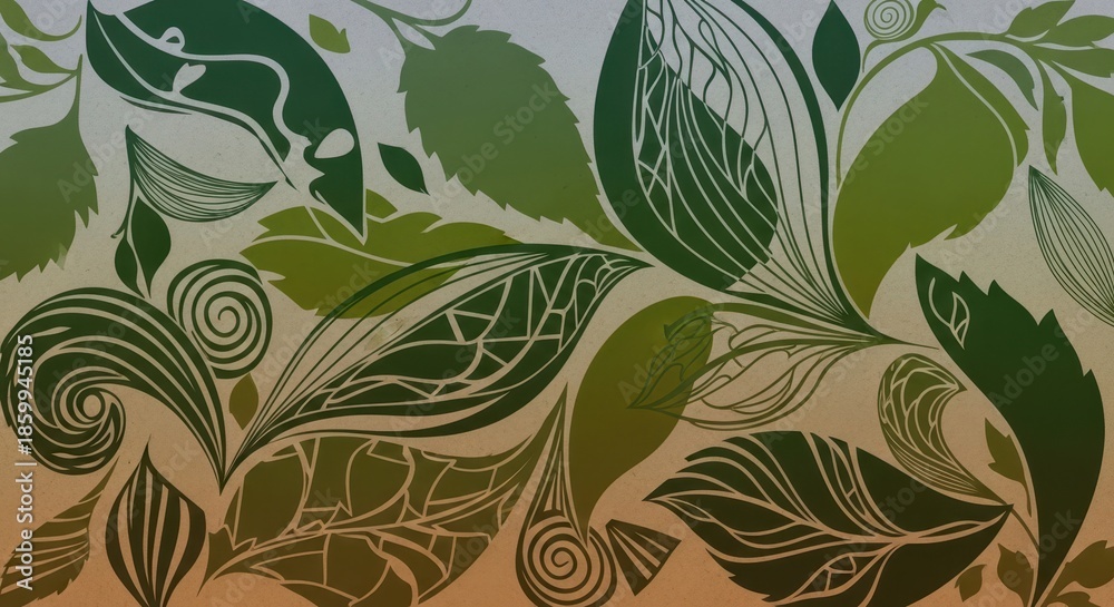 Fototapeta premium Intricate leaf pattern