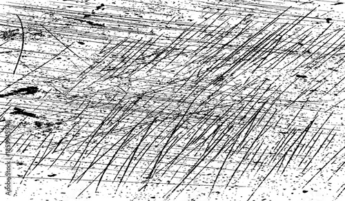 Minimalist Abstract Black and White Grunge Texture Vector Design with Dust, Scratches, Grainy Noise and Raw Distressed Visual Effects.