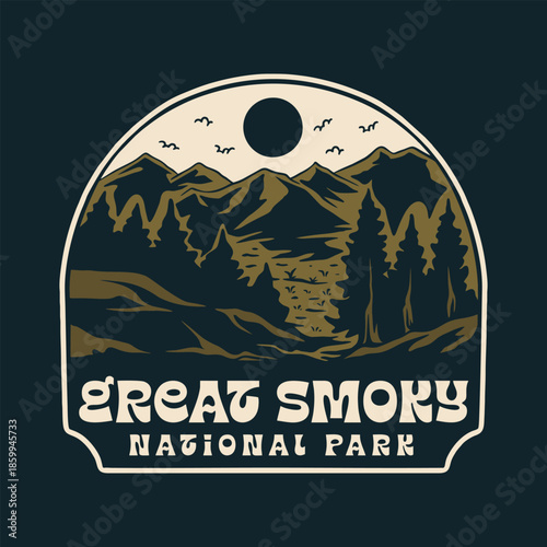 GREAT SMOKY NATIONAL PARK BADGE VECTOR LOGO