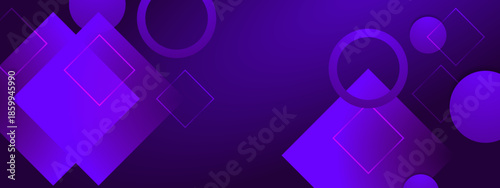 Purple background with modern geometric shapes perfect for web design, digital art, or vibrant graphic projects that need a contemporary feel