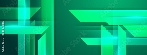 Abstract design with green shapes and light. Great for backgrounds, advertising, web design, and modern art projects. Versatile and visually appealing
