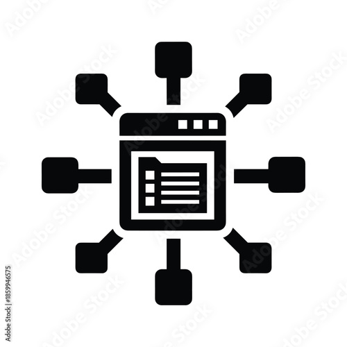 Webpage with links and content illustration