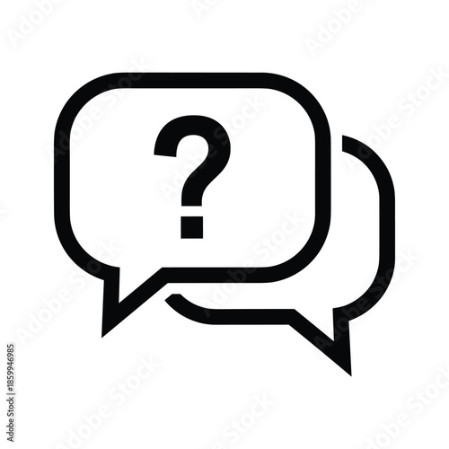 Speech bubble with question mark icon