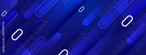 Blue striped and outlined capsules on a blue background, suitable for healthcare, medicine, pharmaceutical concepts, and medical presentations