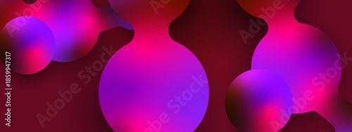 Abstract design with geometric pink and purple shapes contrasting against a bold red background. Great for creative projects or vibrant designs