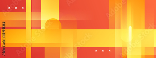 Abstract background with red, yellow, and orange shapes. Ideal for vibrant designs, modern art concepts, or energetic illustrations with a warm color palette