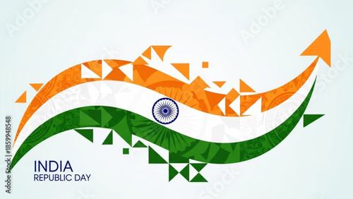India's Republic Day Celebration with Vibrant Flag Colors and Patriotic Spirit