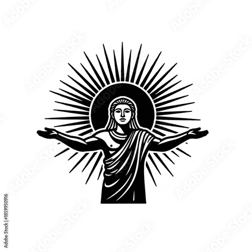 Enlightened Benevolent Human Figure Graphic