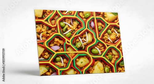 Colorful Abstract Geometric Mosaic Pattern Modern Decorative Art Design