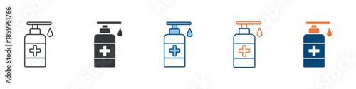 Hand Sanitizer Icon Set Multiple Style Collection 