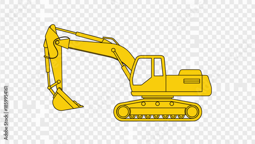 Yellow Excavator Machine Heavy Equipment 3.