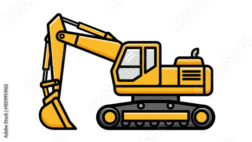 Yellow Excavator Machine Heavy Equipment 5.