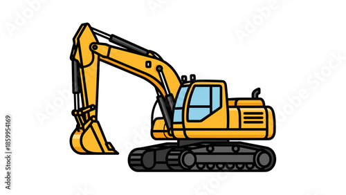 Yellow Excavator Machine Heavy Equipment 6.