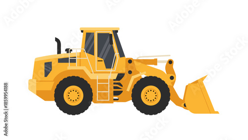 Yellow Front End Loader Heavy Machinery.