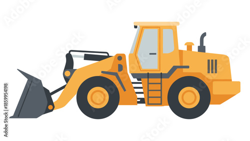 Yellow Front End Loader Illustration 3.