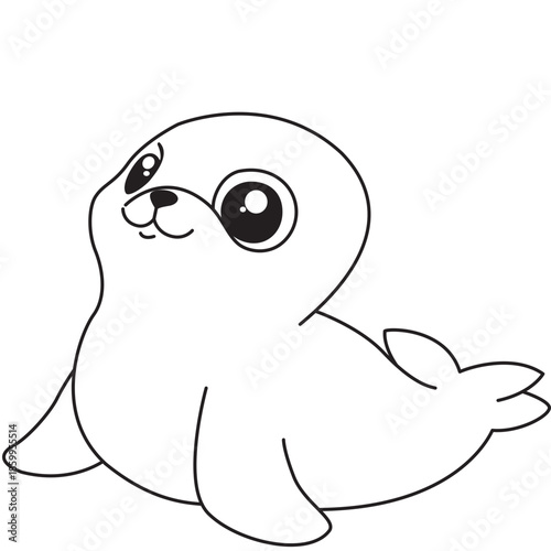 Happy fawn deer standing line art suitable for nature themes, school projects, and decorative children’s artwork.