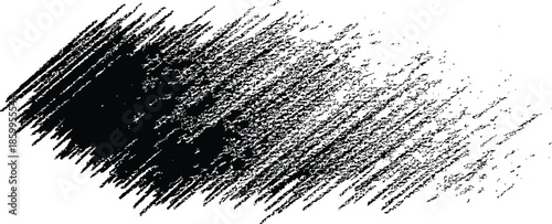 Abstract Grunge Scribble Fade Diagonal Black and White Texture Vector Element