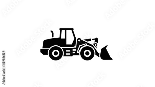 Black Silhouette of Front End Loader.