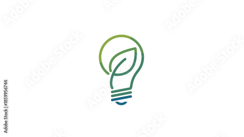 Green Light Bulb Eco Friendly Concept.