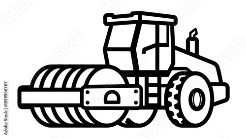 Heavy Road Roller Machine Vehicle Equipment.