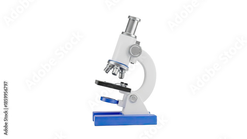 White and Blue Scientific Microscope