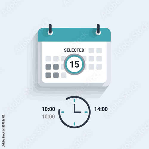Calendar Date and Time Selection.