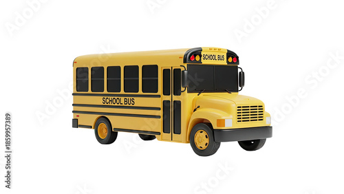 Yellow School Bus Rendering