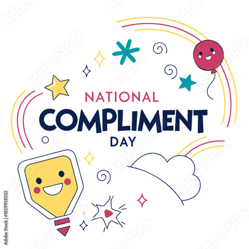 NATIONAL COMPLIMENT DAY vector illustration 
