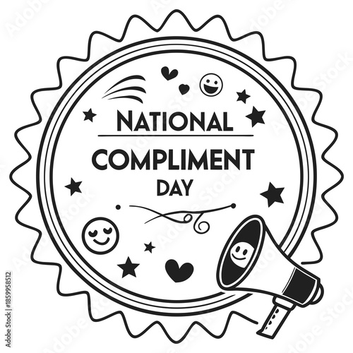 NATIONAL COMPLIMENT DAY vector illustration isolated on white background