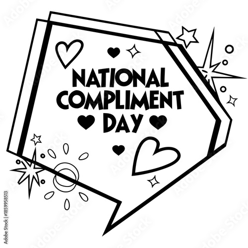 NATIONAL COMPLIMENT DAY vector illustration isolated on white background